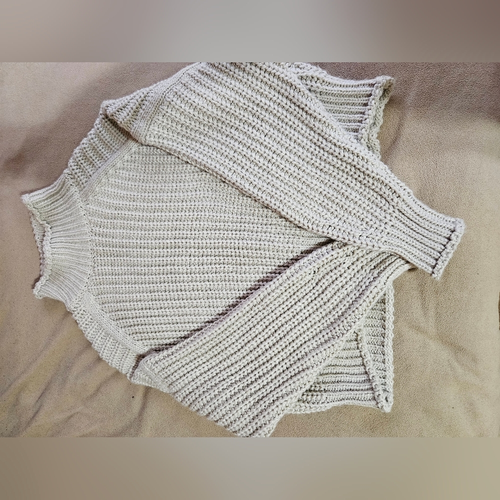 Cream cable knit sweater